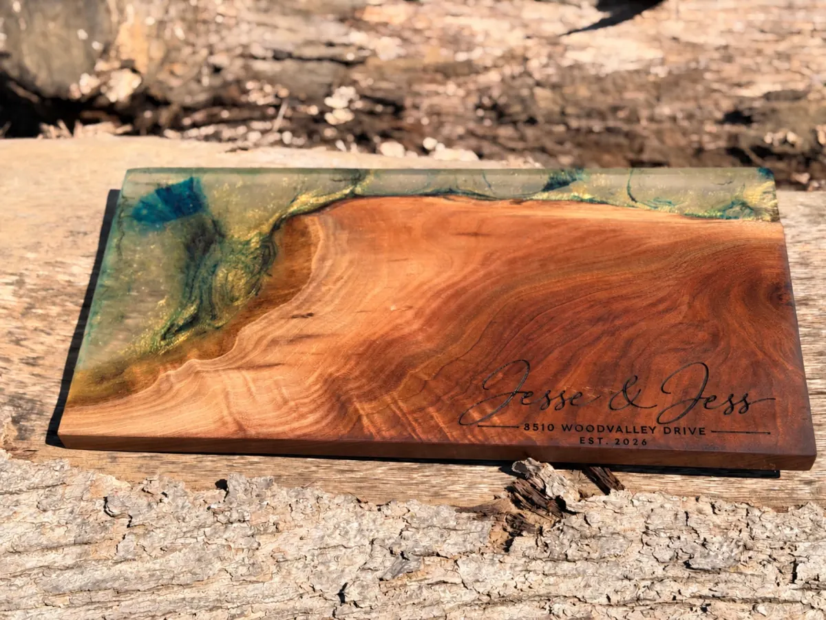 Custom Charcuterie Boards with Epoxy & Engraving | Baltimore MD