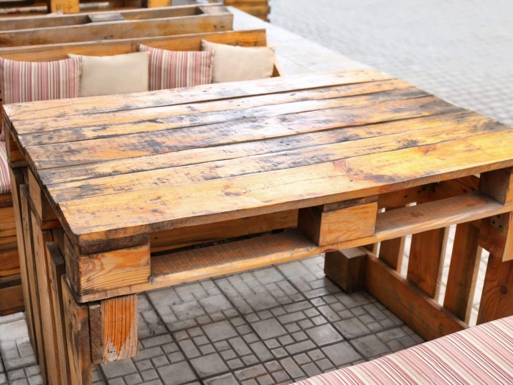 outdoor wood table