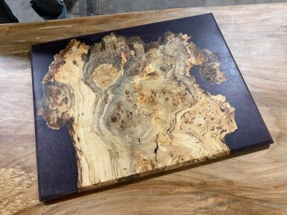 Black Epoxy And Hard Wood Charcuterie Board | Makers Woodshop