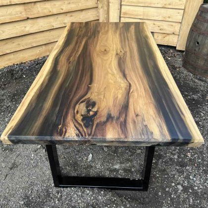 Single Slab Rainbow Poplar Table - Image 4