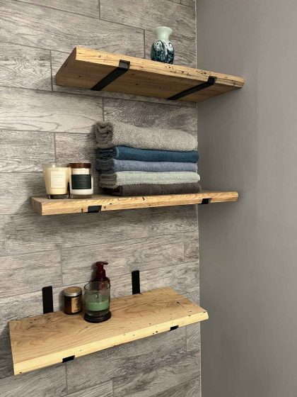 Live-Edge Poplar Fireplace Mantel - Image 3