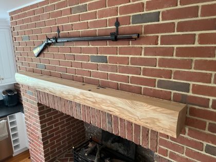 Live-Edge Poplar Fireplace Mantel - Image 6