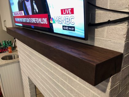 Live-Edge Poplar Fireplace Mantel - Image 4