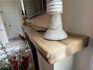 Live-Edge Poplar Fireplace Mantel